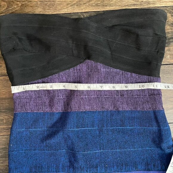 Strapless Colorblock Bandage Dress - Picture 5 of 7